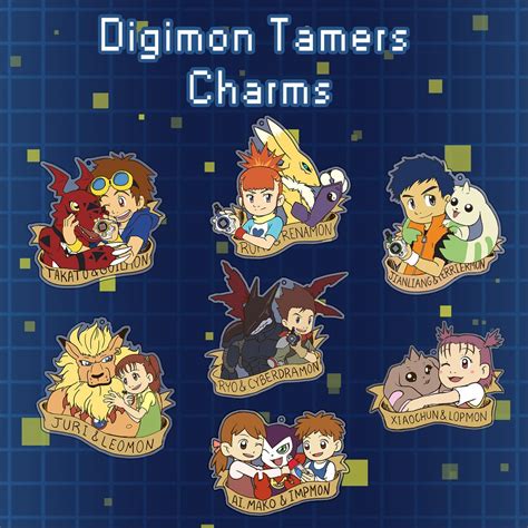 Digimon Tamers Glitter Charms - Etsy