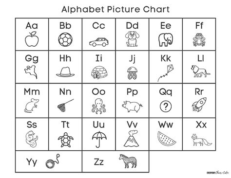 Easy Alphabet Printable Chart Coloring Pages Kids, 40% OFF