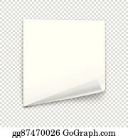 Clip Art Vector - Bended paper sheet isolated on transparent background ...