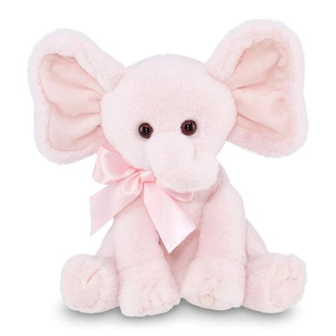 Bearington Baby Pinky Plush Pink Elephant Stuffed Animal, 12 Inches ...