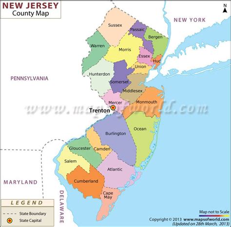 Map Of Counties In Nj: A Comprehensive Guide - Map Of The Usa