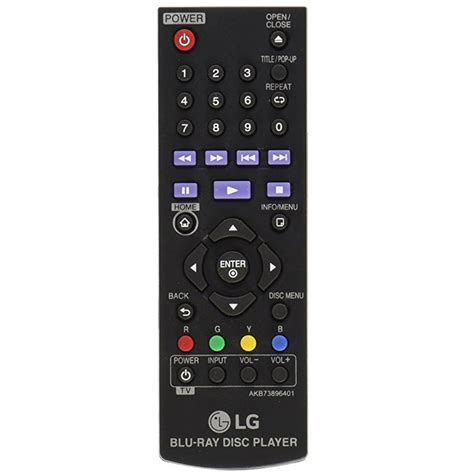 AKB73896401 | LG Blu-Ray Disc Player Remote Control | LG Canada Parts