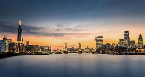 The City Of London In Sunset Scene Photograph by Tangman Photography ...