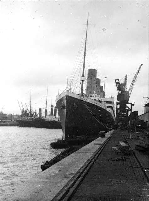 A port bow view of 'Titanic' (1912) at the quayside, Southampton. | Royal Museums Greenwich