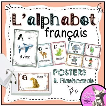 French Alphabet Posters & Flashcards with sounds by bonjour bijou