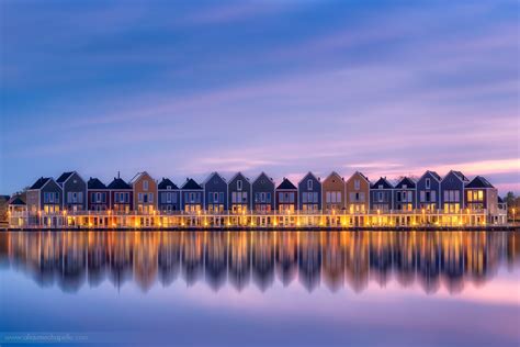 Houten rainbow houses, Netherlands