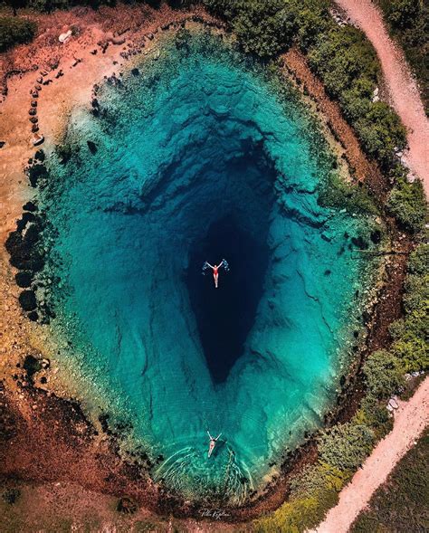 Earth on Twitter: "A 490ft deep karst spring in Croatia that looks like ...