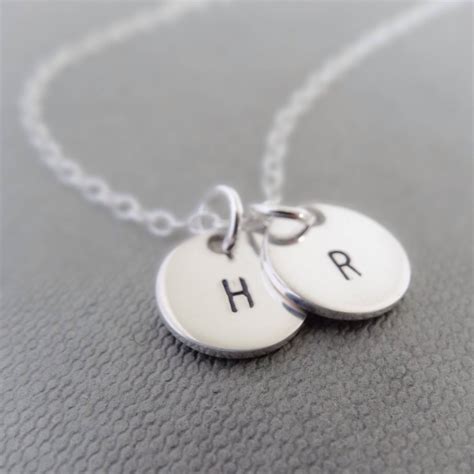 Silver initial necklace - sterling silver initial necklace, everyday necklace for women, silver ...