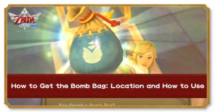 How to Get the Bomb Bag: Location and How to Use | Zelda: Skyward Sword ...