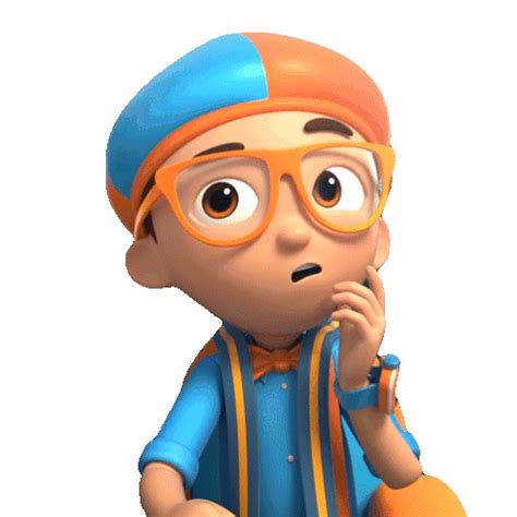 Hmm Blippi Sticker - Hmm Blippi Blippi wonders educational cartoons for kids - Discover & Share GIFs