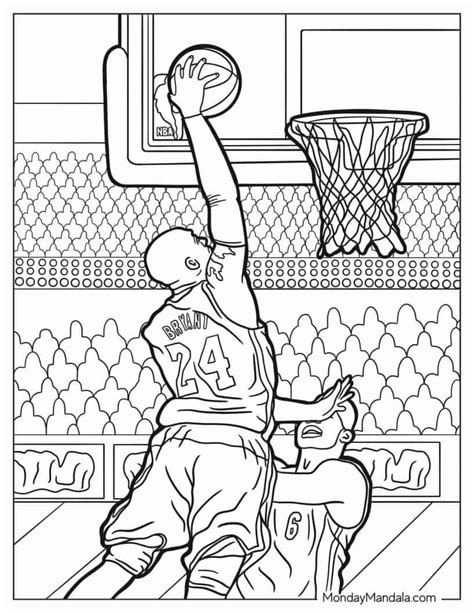 30 NBA & Basketball Coloring Pages (Free PDF Printables) | Sports ...