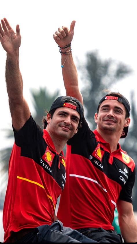 2 besties from Ferrari | Carlos sainz, Ferrari f1, Formula 1 car racing