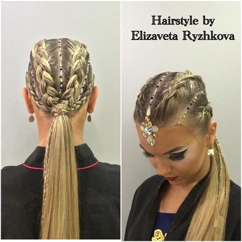 Обожаю косы😉 @imagemaximum | Dance competition hair, Competition hair, Ballroom dancing hairstyles