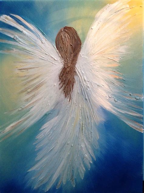 Angel artwork, Angel painting, Canvas painting