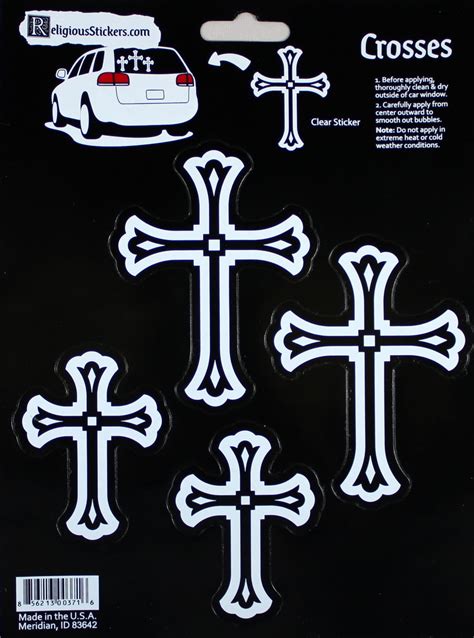 Christian Cross Vinyl Car Stickers Brand NEW Decal 4 Solid 1 Clear - Walmart.com