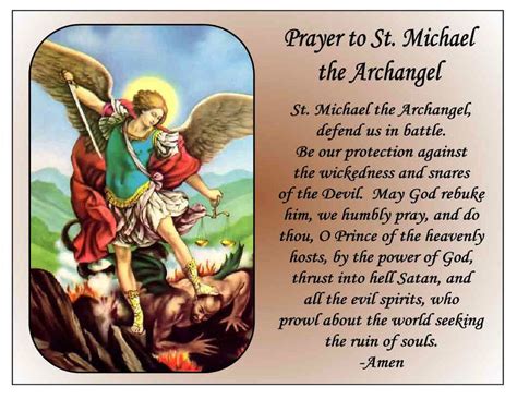 Printable Prayer To St Michael The Archangel - Printable Word Searches