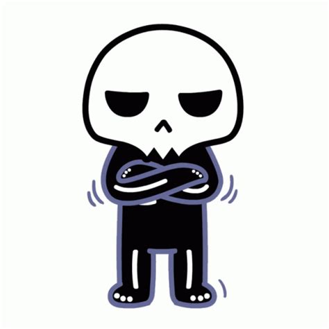 Skeleton Waiting Sticker - Skeleton Waiting Stand By - Discover & Share GIFs