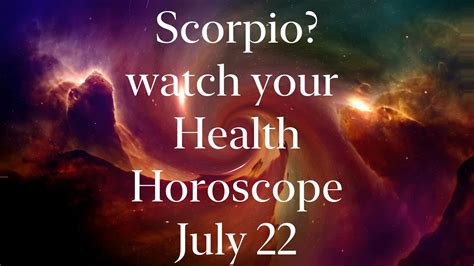 Scorpio Health Horoscope July 22 2020 | Scorpio Horoscope for Tomorrow ...