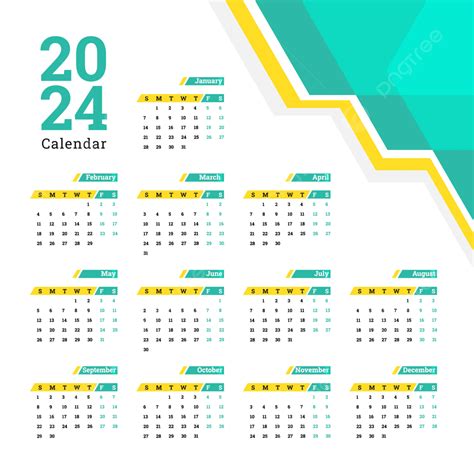 Calendar Design For 2024 Vector, 2024 Calendar, Calendar Design ...