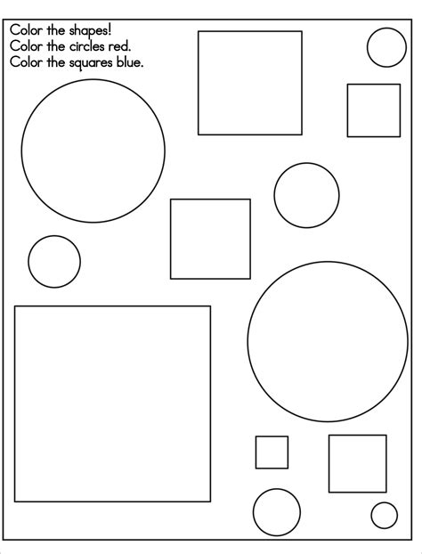 Shapes Coloring Pages for childrens printable for free