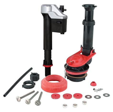 Korky 4010MP/PK Toilet Repair Kit, Plastic/Rubber, Black/Red, For: Fix Leaking, Noisy or Running ...