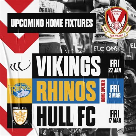 Upcoming Home Fixtures | St.Helens R.F.C.