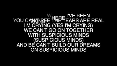 Elvis Presley - Suspicious Minds (lyrics) - YouTube