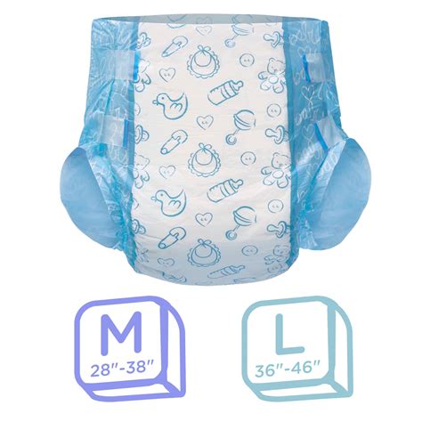 Nursery Blue Printed Adult Baby Diaper 2 Pieces - LittleForBig Cute & Sexy Products