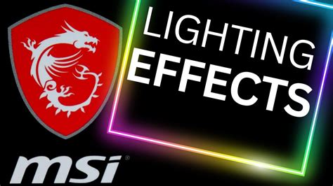 MSI MYSTIC LIGHT Lighting Effects Showcase - YouTube