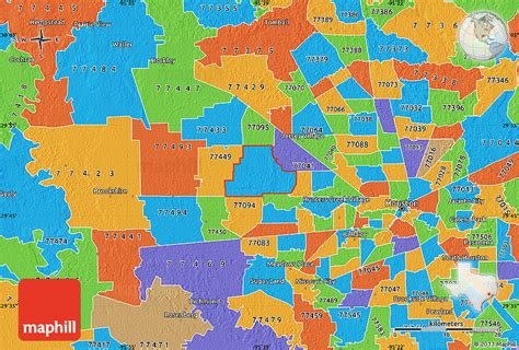 Political Map of ZIP Code 77084