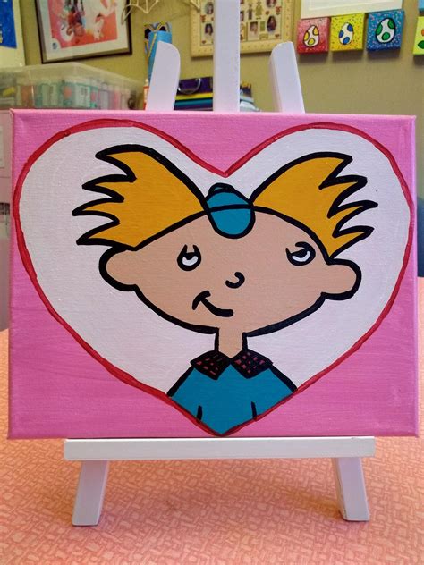 Nickelodeon Hey Arnold Helgas Locket 8x10 Acrylic Painting on | Etsy