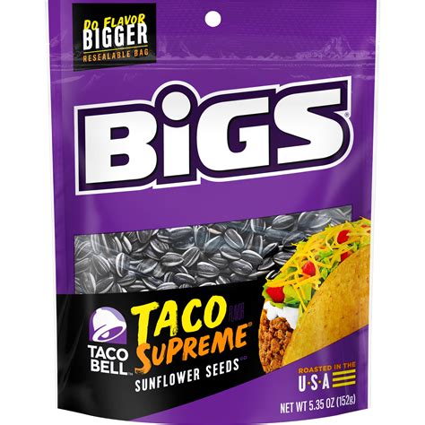 BIGS Taco Bell Taco Supreme Sunflower Seeds, Keto Friendly Snack, Low Carb Lifestyle, 5.35-oz ...