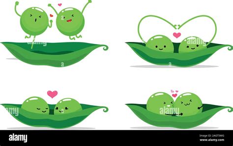 Two peas in a pod. Vector illustration Stock Vector Image & Art - Alamy