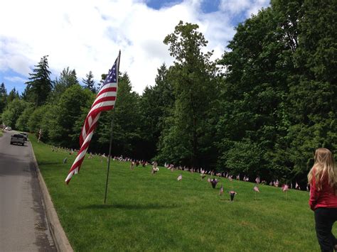 Willamette National Cemetery's 63rd Annual Memorial Day, Portland, Oregon. Honoring American ...