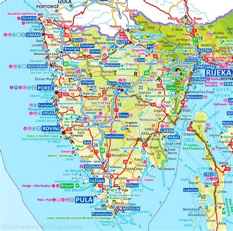 Istria road map - Ontheworldmap.com