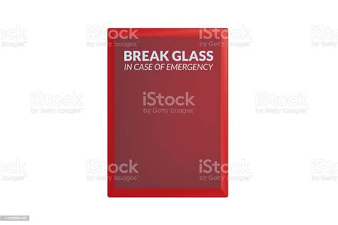 Empty Emergency Box With Breakable Glass Isolated On White Background 3d Render Stock Photo ...