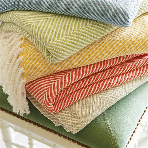 Cotton Herringbone Throw | Frontgate