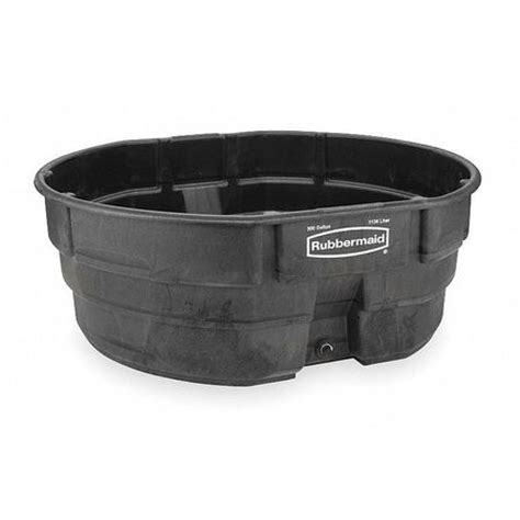 Rubbermaid 300 Gallon Black Resin Stock Tank with Drain Plug - Walmart ...