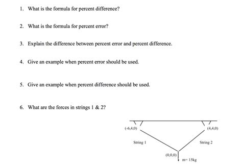 Solved l. What is the formula for percent difference? 2. | Chegg.com