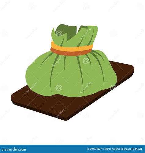 Isolated Tamale Icon Traditional Colombian Food Vector Stock Vector - Illustration of stuffed ...