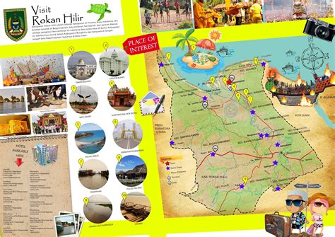 Peta Wisata Kabupaten Rokan Hilir (Rohil) - Tourism Map of Rokan Hilir ...