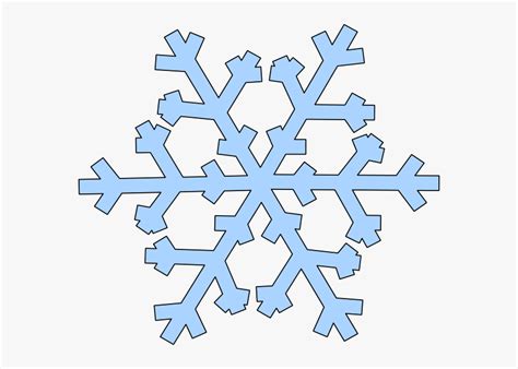 Simple Snowflake - Transparent Background Snowflake Cartoon, HD Png Download - kindpng