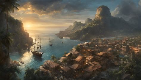 Pirate Town on Tortuga - AI Generated Artwork - NightCafe Creator