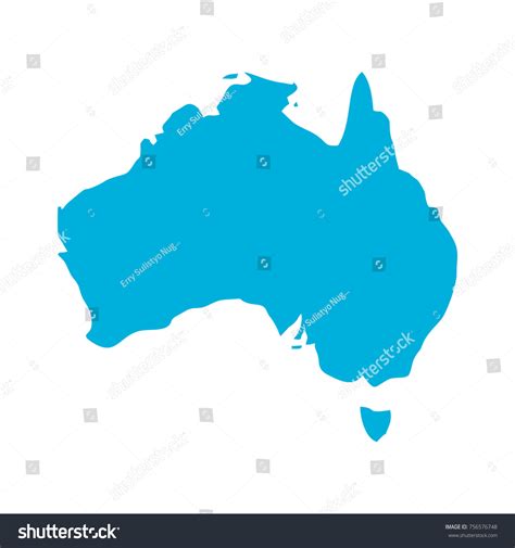 Australia Vector Map Stock Vector (Royalty Free) 756576748 | Shutterstock