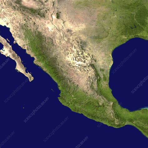 Mexico, satellite image - Stock Image - E075/0127 - Science Photo Library