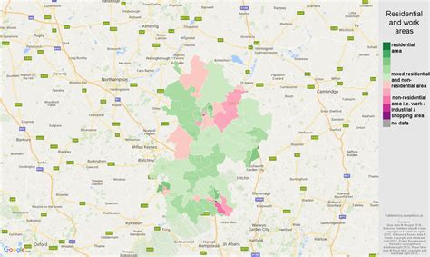 Bedfordshire population stats in maps and graphs.