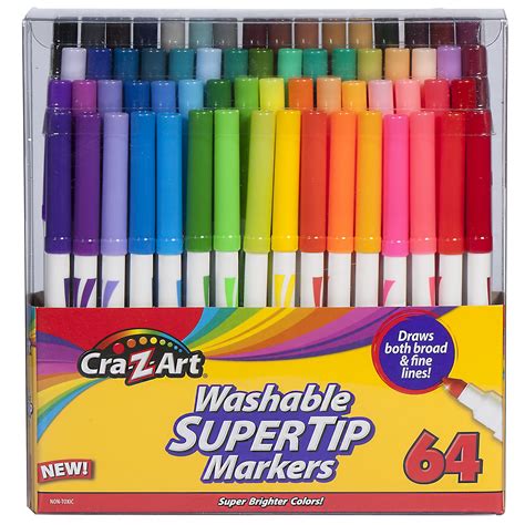 Cra-Z-Art Washable Super Tip Markers, 64 Count - Walmart.com