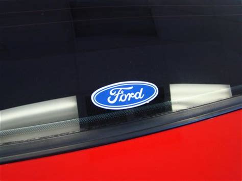 Ford Oval Decal (White Background) - 3.5"X1.5" - LMR