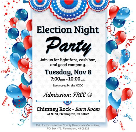 Election Night Watch Party '22 - Hunterdon County Democrats