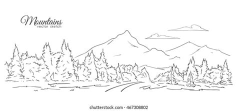 30,639 Line Drawing Landscape Mountains Images, Stock Photos & Vectors | Shutterstock